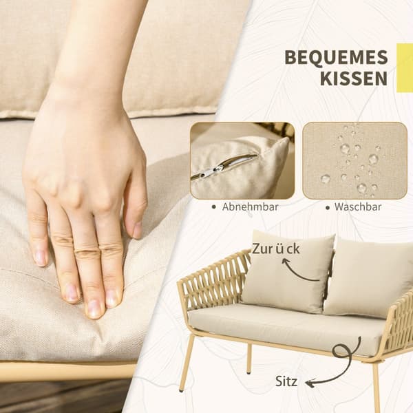 Rattan Havemøbelsæt, Khaki