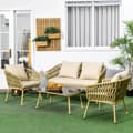 Miniatyrbillede 2 af 9: Rattan Havemøbelsæt, Khaki