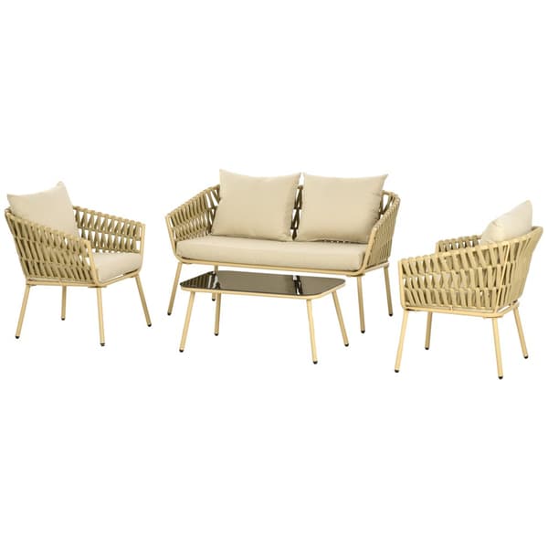 Rattan Havemøbelsæt, Khaki