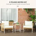 Miniatyrbild 4 av 9: Rattan Trädgårdsmöbelset, 72x66x64 cm, Gul och Kräm