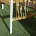 Miniatyrbild 9 av 9: Rattan Trädgårdsmöbelset, 72x66x64 cm, Gul och Kräm