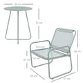 Miniatyrbild 3 av 9: Bistro Set, 3tlg, Ø60x72H cm, Grön