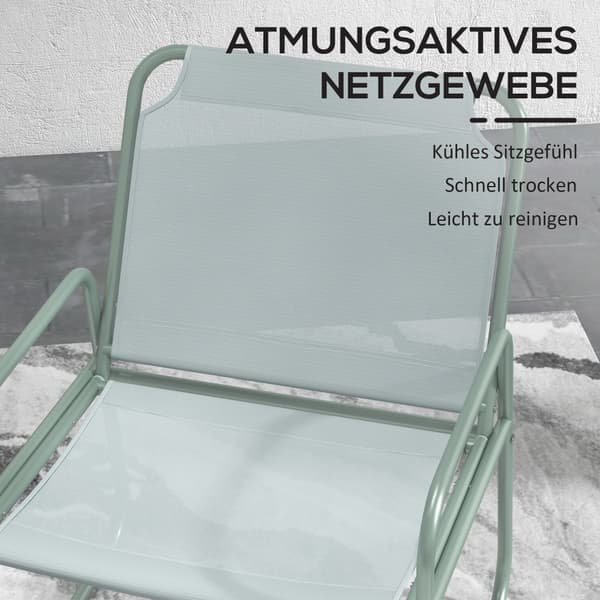 Bistro Set, 3tlg, Ø60x72H cm, Grön