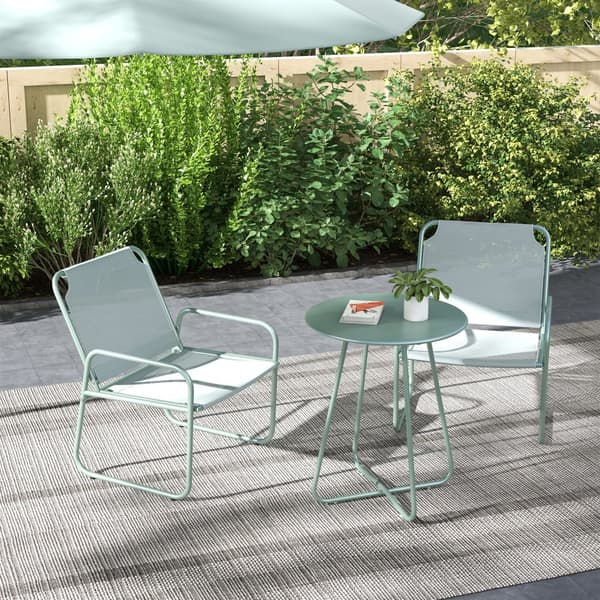 Bistro Set, 3tlg, Ø60x72H cm, Grön