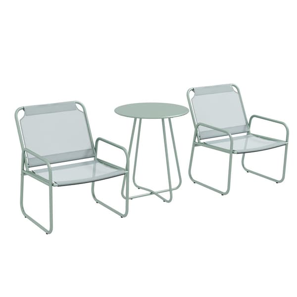 Bistro Set, 3tlg, Ø60x72H cm, Grön