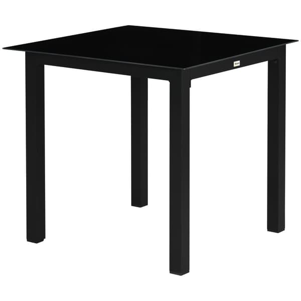 Trädgårdsbord, 80x80x74 cm, Svart