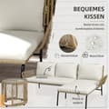 Miniatyrbillede 5 af 9: Rattan Havemøbelsæt, Aosom.de, 71x129x75 cm, Creme