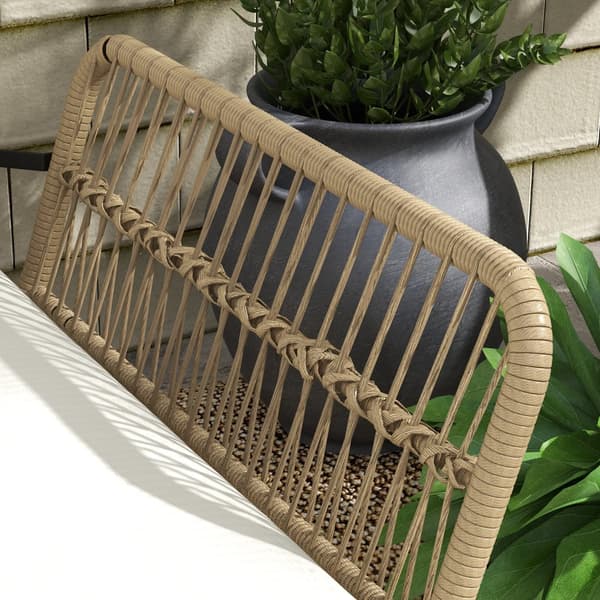 Rattan Havemøbelsæt, Aosom.de, 71x129x75 cm, Creme