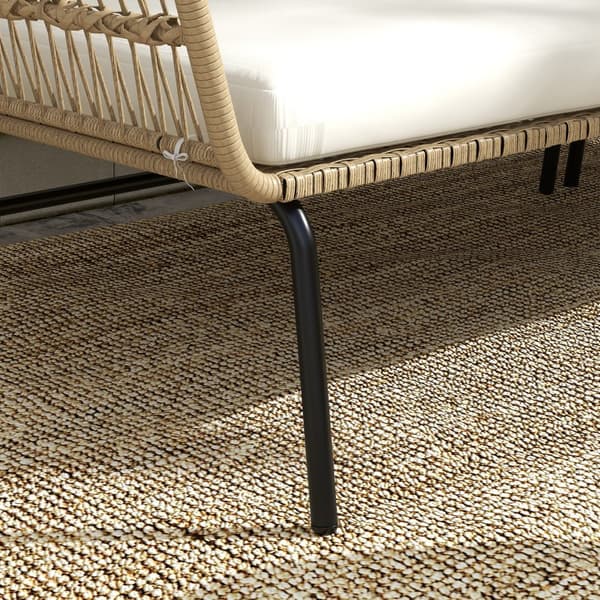 Rattan Havemøbelsæt, Aosom.de, 71x129x75 cm, Creme