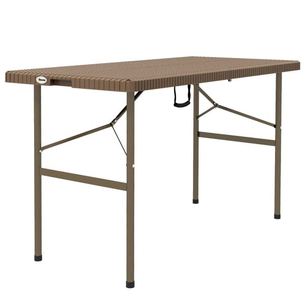 Campingbord, 122x60x73 cm, Brun