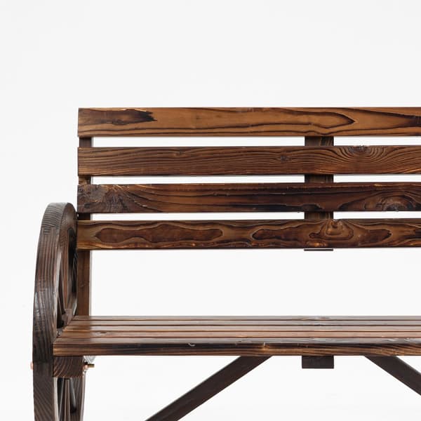 Puutarhapenkki, 2 istuttavaa rattaidenpyöränohjaimilla, 105,5x56x79 cm, ruskea
