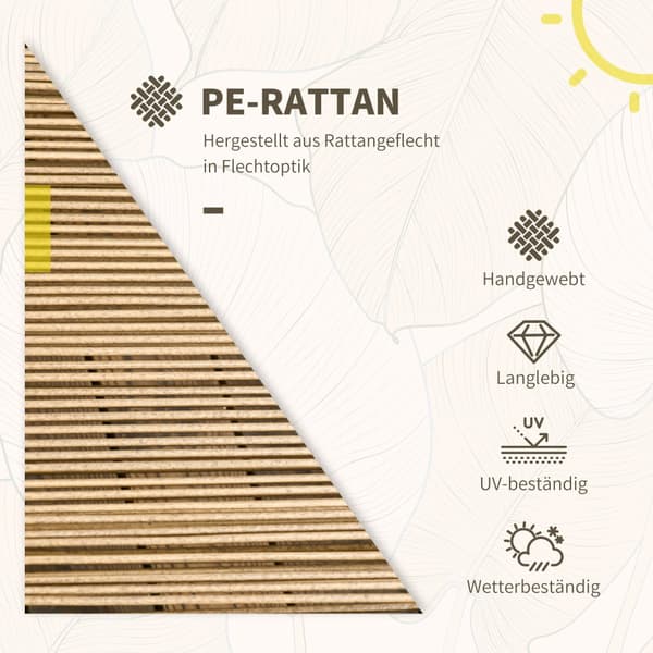 Rattan Havemøbelsæt, Sand+Mørkegrå