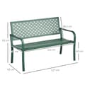 Miniatyrbillede 3 af 9: Havebænk, 280 kg, 127x63x83 cm, Mørkegrøn