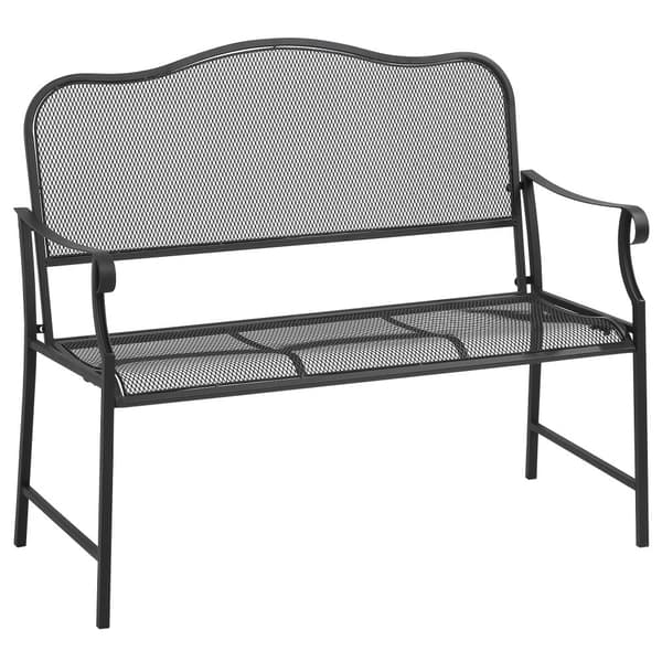 Puutarhapenkki, 113x58x98 cm, Musta