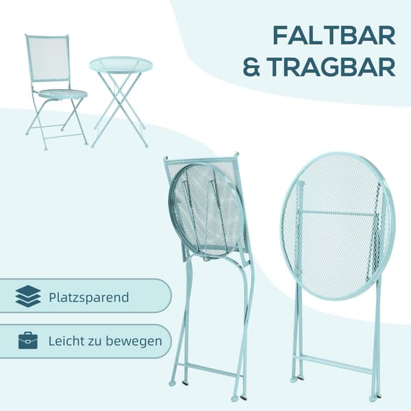 Havegruppe til siddepladser, Ø55.5 x 69.5H cm, Blå