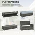 Miniatyrbillede 8 af 9: Have Sofa, Polyrattan Lounge-Sofa, B130 x T72 x H96 cm, Grå