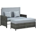 Miniatyrbillede 1 af 9: Have Sofa, Polyrattan Lounge-Sofa, B130 x T72 x H96 cm, Grå