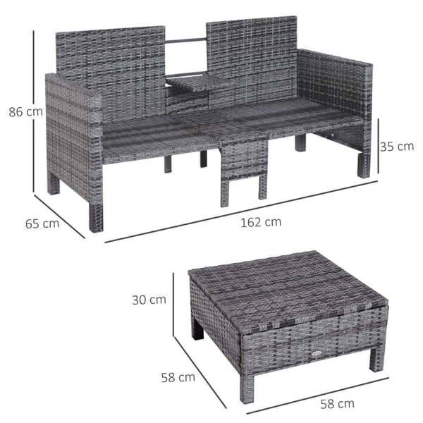 Have Sofa Sæt, 3-tlg, Grå