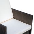 Miniatyrbild 8 av 9: Trädgårdsmöbel Matsats, Polyrattan, 120x120x74 cm, Brun
