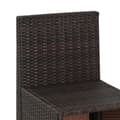 Pikkukuva 9 / 9: Puutarhakalustesetti, polyrottinki, 120x69 cm (pöytä), 55x55 cm (pieni tuoli), 55x48 cm (iso tuoli), ruskea