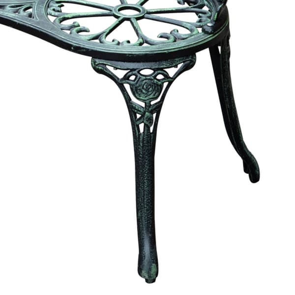 Trädgårdsbänk, Parkbänk 2-sits, 100x54x78 cm, Antikgrön