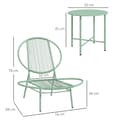 Miniatyrbillede 3 af 10: Rootz 3 -Dart Bistro Set - Garden Furniture Set - Poly Rattan Stole - Weatherbolde - Rustfrit stål - 74 cm x 68 cm x 78 cm