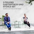 Miniatyrbillede 4 af 10: Rootz 3 -Dart Bistro Set - Garden Furniture Set - Poly Rattan Stole - Weatherbolde - Rustfrit stål - 74 cm x 68 cm x 78 cm