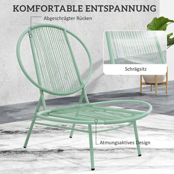 Rootz 3 -Dart Bistro Set - Garden Furniture Set - Poly Rattan Stole - Weatherbolde - Rustfrit stål - 74 cm x 68 cm x 78 cm