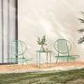 Miniatyrbillede 8 af 10: Rootz 3 -Dart Bistro Set - Garden Furniture Set - Poly Rattan Stole - Weatherbolde - Rustfrit stål - 74 cm x 68 cm x 78 cm