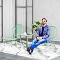 Miniatyrbillede 2 af 10: Rootz 3 -Dart Bistro Set - Garden Furniture Set - Poly Rattan Stole - Weatherbolde - Rustfrit stål - 74 cm x 68 cm x 78 cm