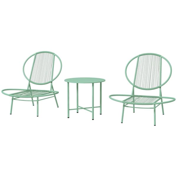 Rootz 3 -Dart Bistro Set - Garden Furniture Set - Poly Rattan Stole - Weatherbolde - Rustfrit stål - 74 cm x 68 cm x 78 cm
