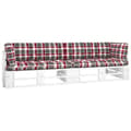 Miniatyrbild 1 av 2: Pallsoffa 2-sits med dynor vit impregnerad furu