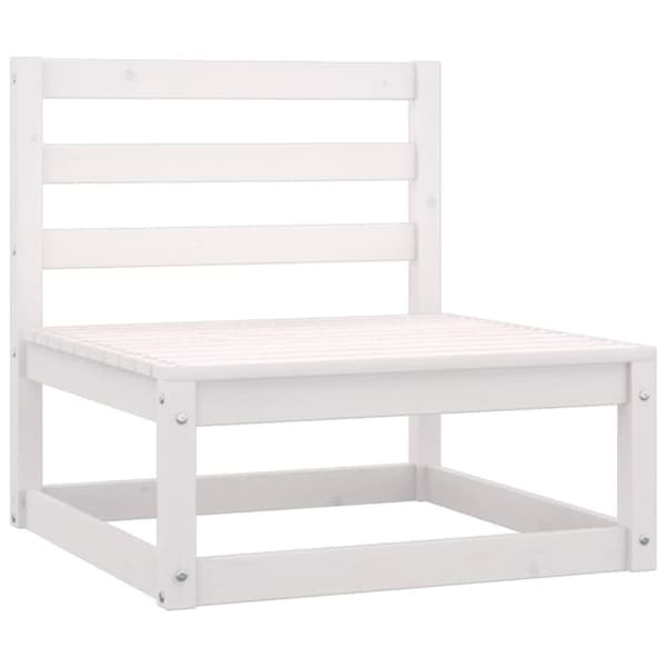 Loungegrupp 2 delar vit massiv furu