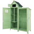 Miniatyrbild 4 av 6: Grön Utomhus Trädgårdsskjul, Trädgårdsskåp, Trädgårdsrengöringsrum, Väderbeständig, PVC-tak, För Trädgård & Utomhusrengöring