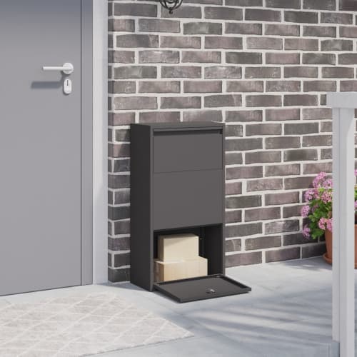 Paketbox Svart 44x22x82 cm Stål