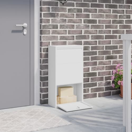 Paketbox Vit 44x22x82 cm Stål