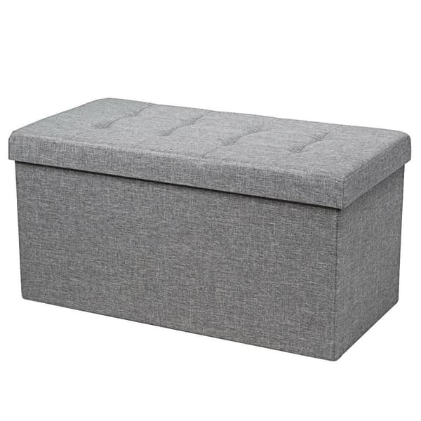 Säilytyspenkki, 31,5x16x16 tuumaa, tummanharmaa