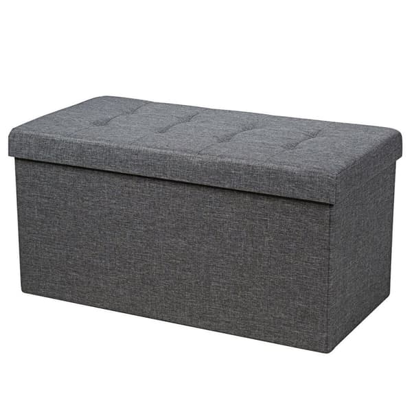 Taitettava säilytyslaatikko, 31,5x16x16 tuumaa, tummanharmaa