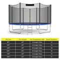 Miniatyrbillede 4 af 4: Trampolin Udskiftning Beskyttelsesnet, 12 ft, Sort