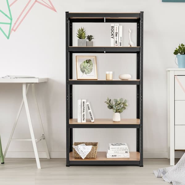 Autotallin työkaluhylly, 30x12x60 tuumaa, Musta