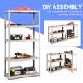 Miniatyrbillede 6 af 8: Stål Opbevaringshylde, 35,5x15,76x71 tommer, Sølv