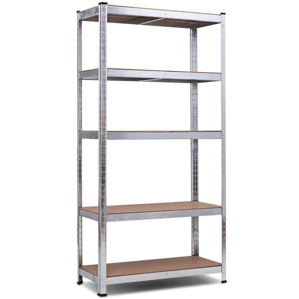 Stål Opbevaringshylde, 35,5x15,76x71 tommer, Sølv