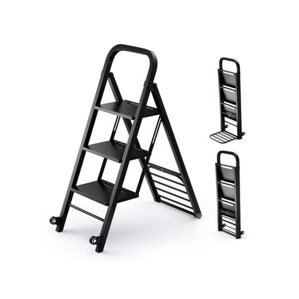 Handtruck och Stege Kombination, 32x17x45 tum, Svart