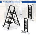 Miniatyrbild 5 av 8: Handtruck och Stege Kombination, 32x17x45 tum, Svart