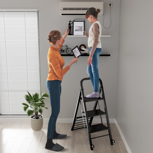 Handtruck och Stege Kombination, 32x17x45 tum, Svart