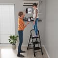 Miniatyrbild 6 av 8: Handtruck och Stege Kombination, 32x17x45 tum, Svart