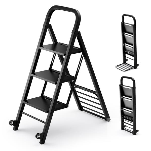 Handtruck och Stege Kombination, 32x17x45 tum, Svart