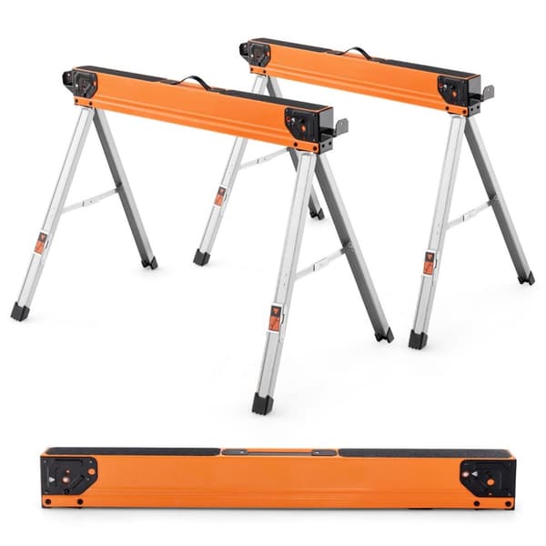 Såghästar, 106x59x76 cm, Orange Svart