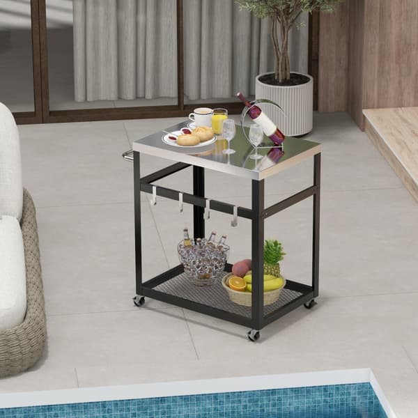Grillvogn, 33x20x33,5 tommer, Sort