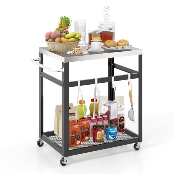 Grillvogn, 33x20x33,5 tommer, Sort